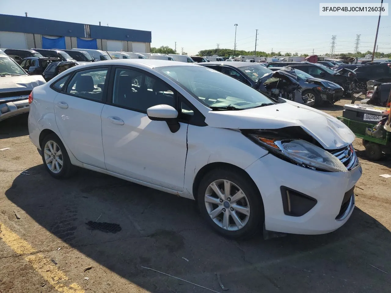 2012 Ford Fiesta Se VIN: 3FADP4BJ0CM126036 Lot: 57068764