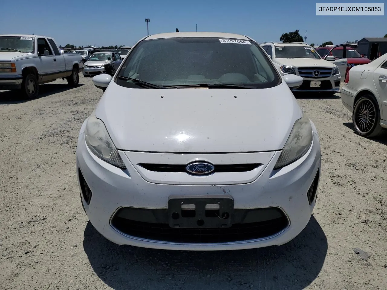 2012 Ford Fiesta Se VIN: 3FADP4EJXCM105853 Lot: 57987664