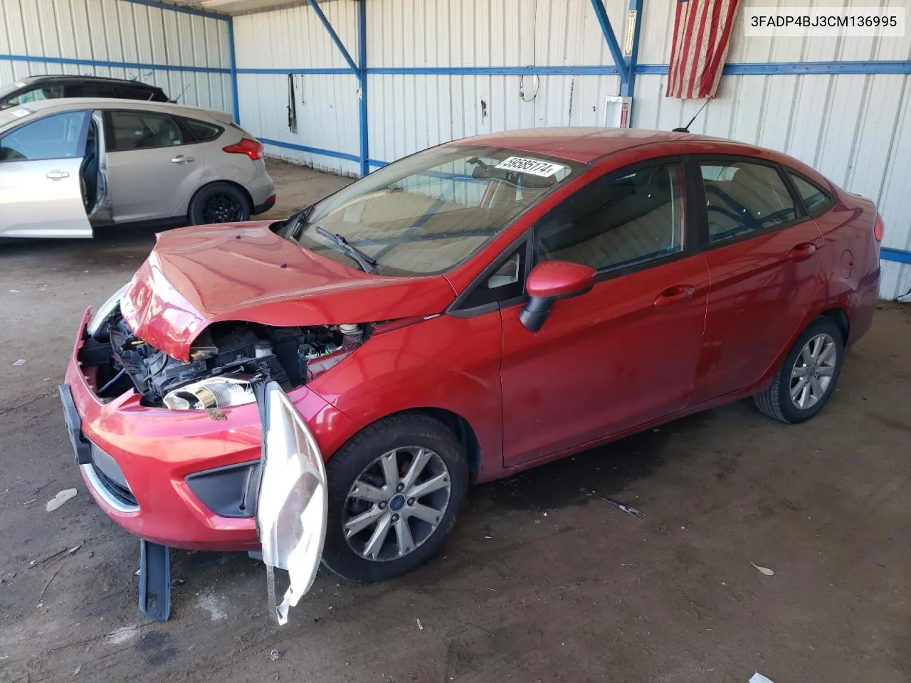 2012 Ford Fiesta Se VIN: 3FADP4BJ3CM136995 Lot: 59585174