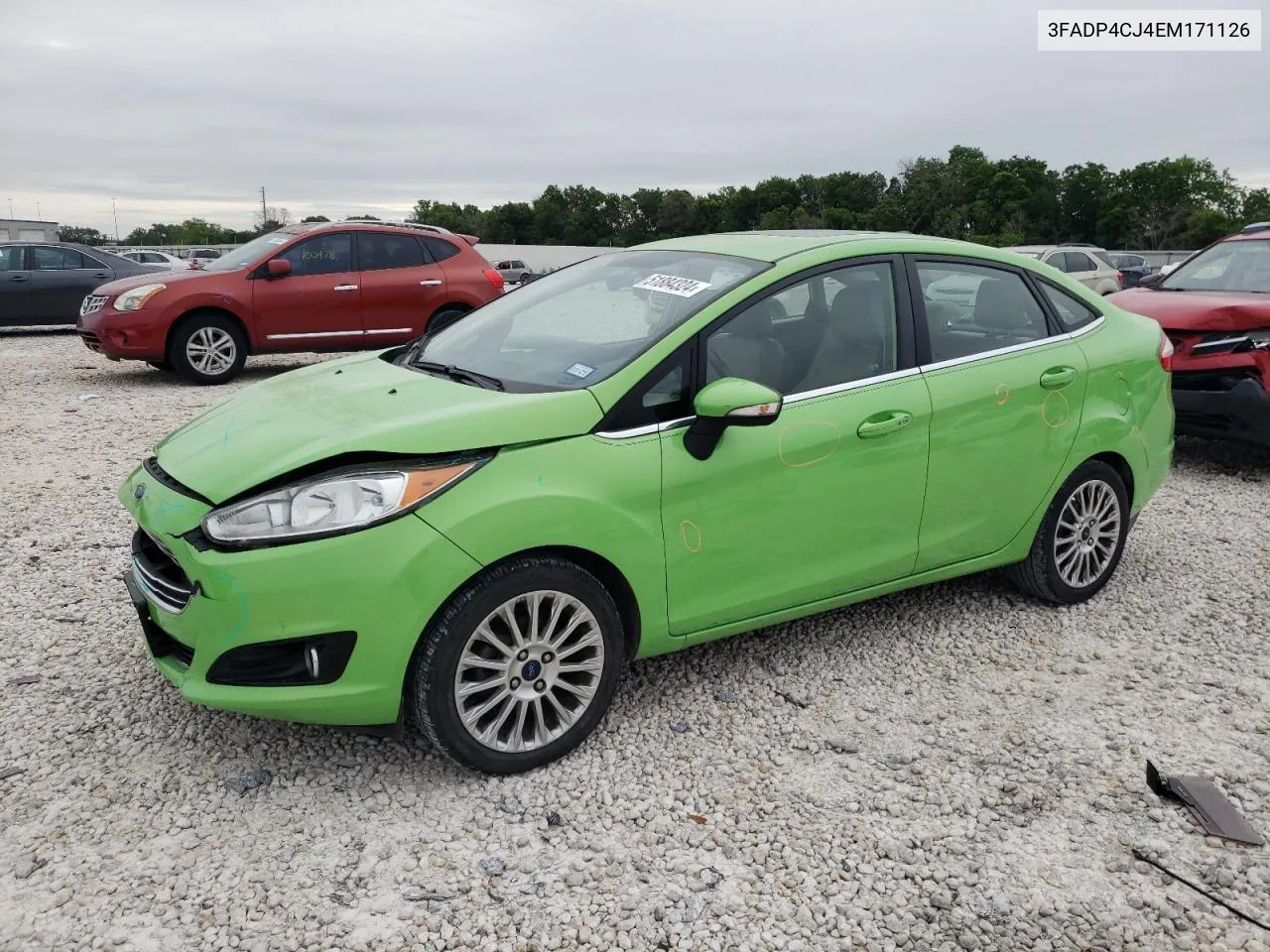 2014 Ford Fiesta Titanium VIN: 3FADP4CJ4EM171126 Lot: 51884324