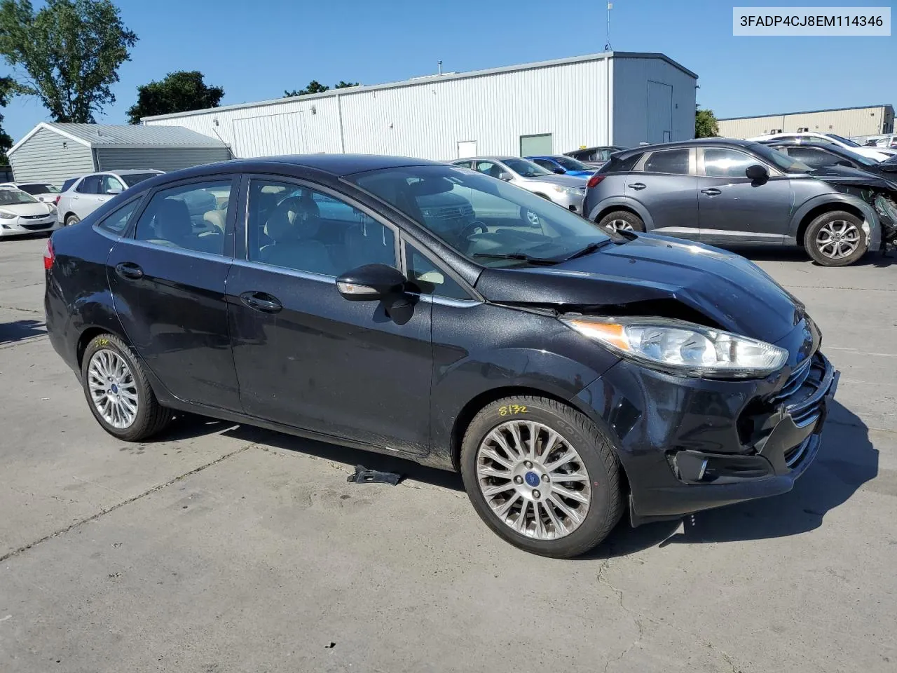 2014 Ford Fiesta Titanium VIN: 3FADP4CJ8EM114346 Lot: 53508234