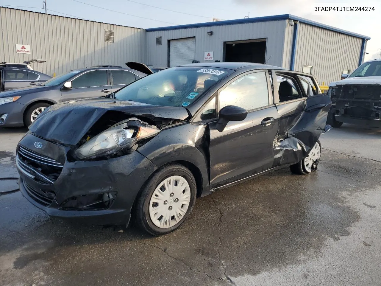 2014 Ford Fiesta S VIN: 3FADP4TJ1EM244274 Lot: 53961334