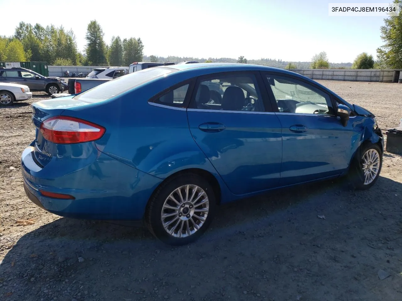 2014 Ford Fiesta Titanium VIN: 3FADP4CJ8EM196434 Lot: 54468174