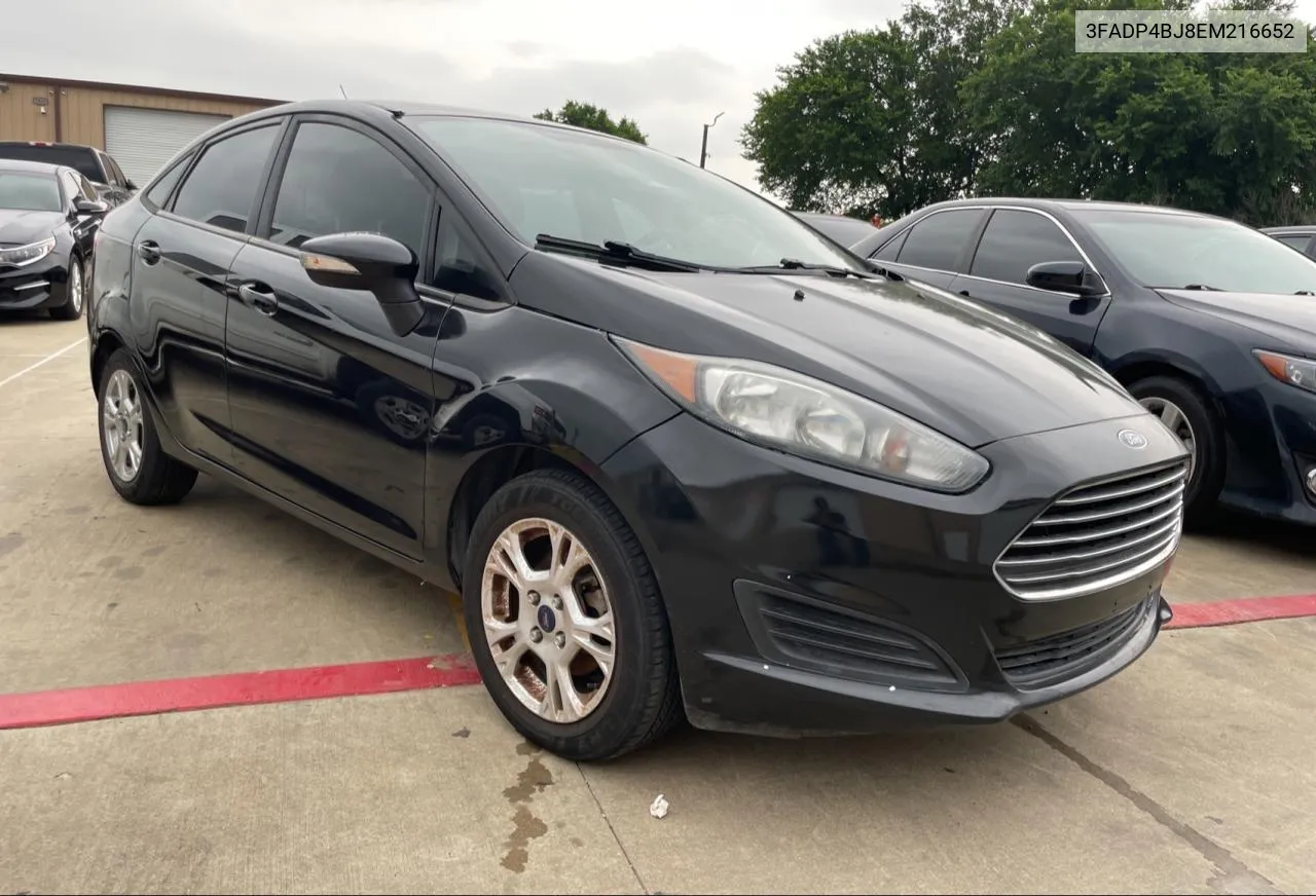 2014 Ford Fiesta Se VIN: 3FADP4BJ8EM216652 Lot: 54630574