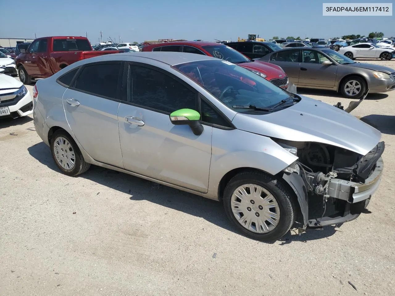 2014 Ford Fiesta S VIN: 3FADP4AJ6EM117412 Lot: 56510254