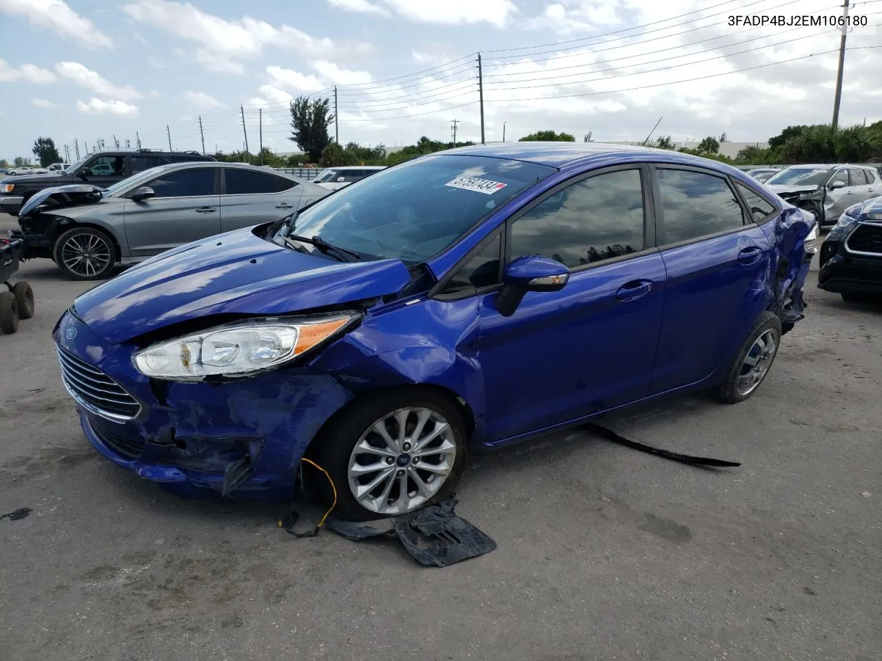 2014 Ford Fiesta Se VIN: 3FADP4BJ2EM106180 Lot: 57597434