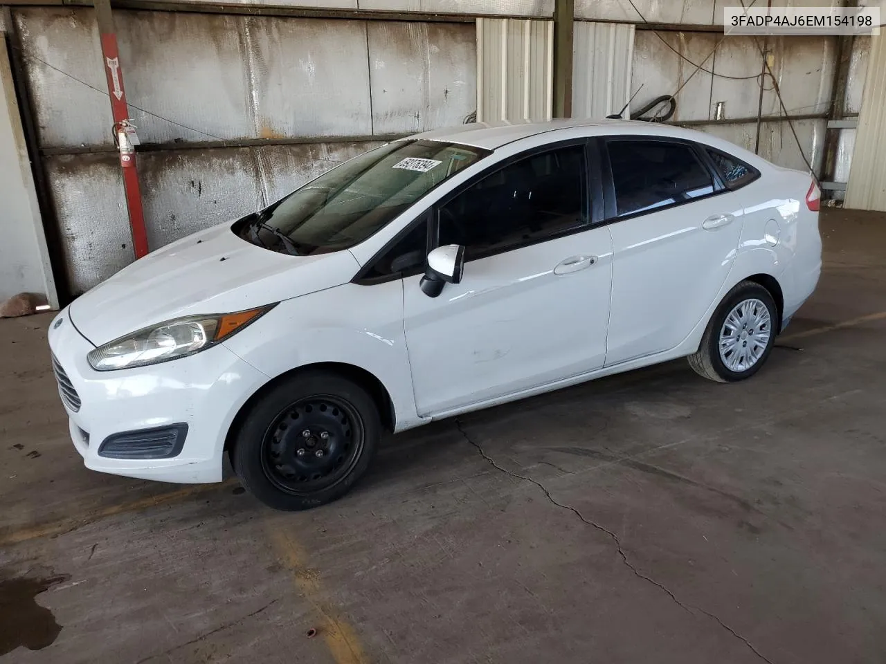 2014 Ford Fiesta S VIN: 3FADP4AJ6EM154198 Lot: 59376394