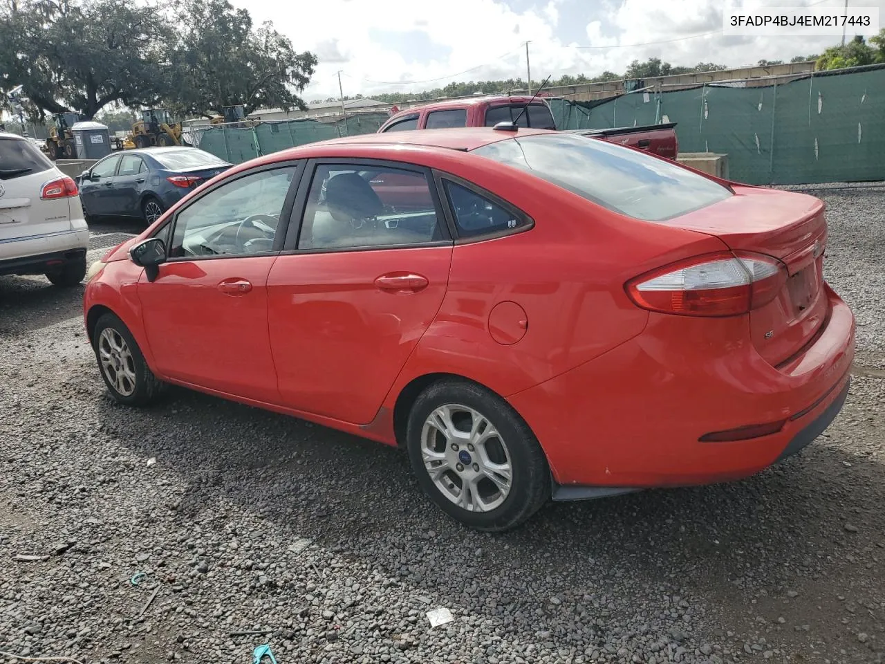 2014 Ford Fiesta Se VIN: 3FADP4BJ4EM217443 Lot: 70635674