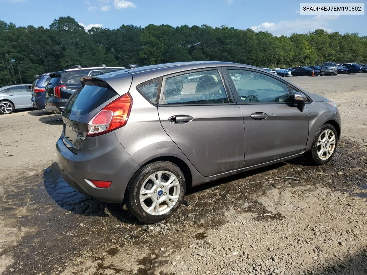 2014 Ford Fiesta Se VIN: 3FADP4EJ7EM190802 Lot: 70638384