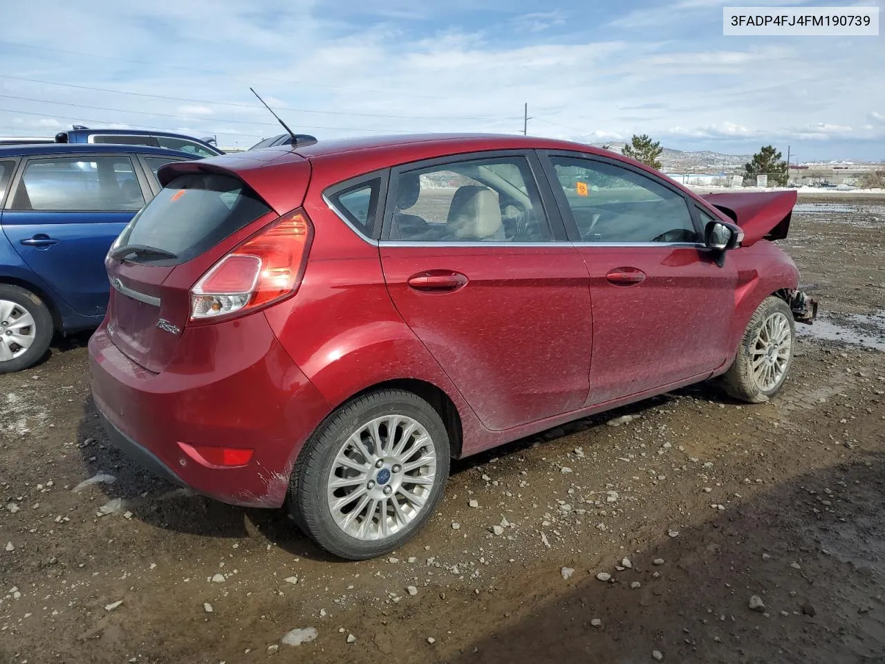 2015 Ford Fiesta Titanium VIN: 3FADP4FJ4FM190739 Lot: 45366644