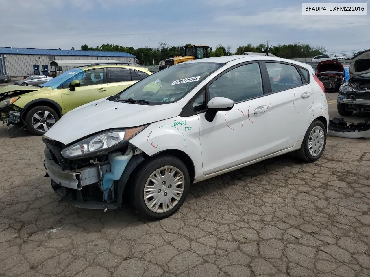 2015 Ford Fiesta S VIN: 3FADP4TJXFM222016 Lot: 53827654