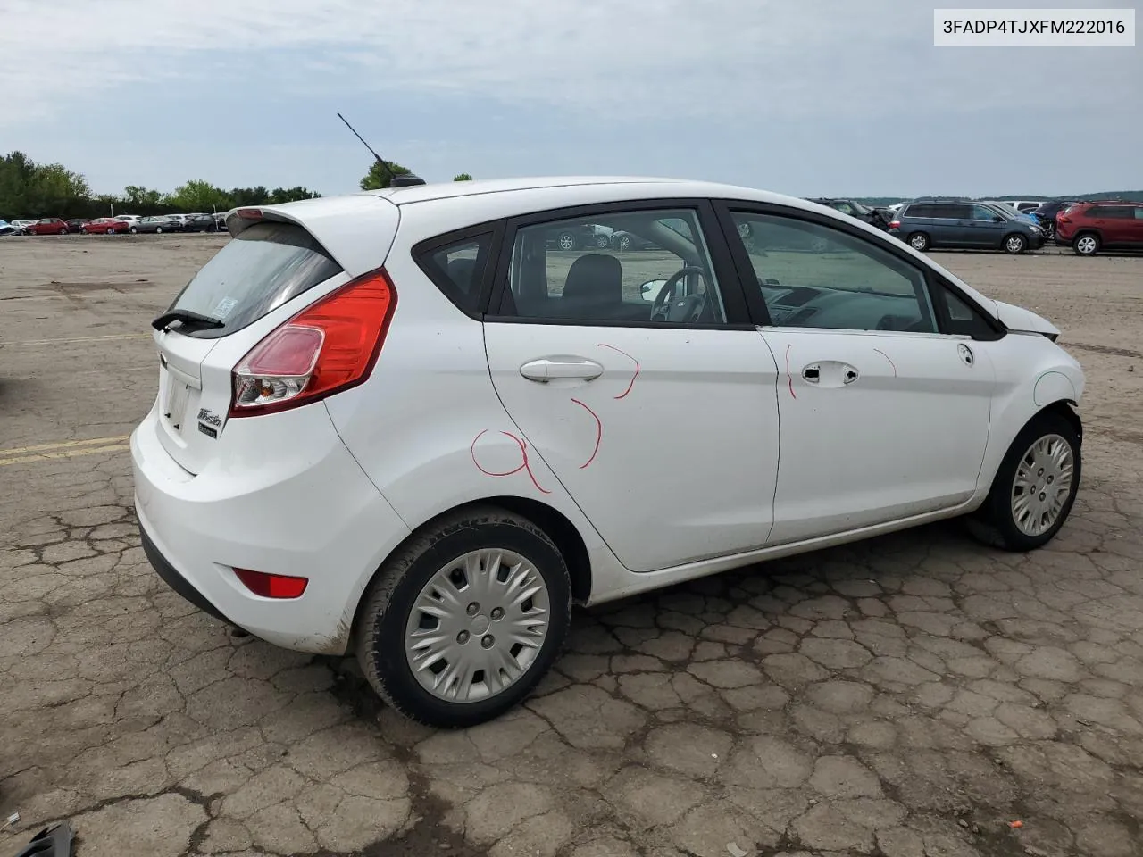 2015 Ford Fiesta S VIN: 3FADP4TJXFM222016 Lot: 53827654