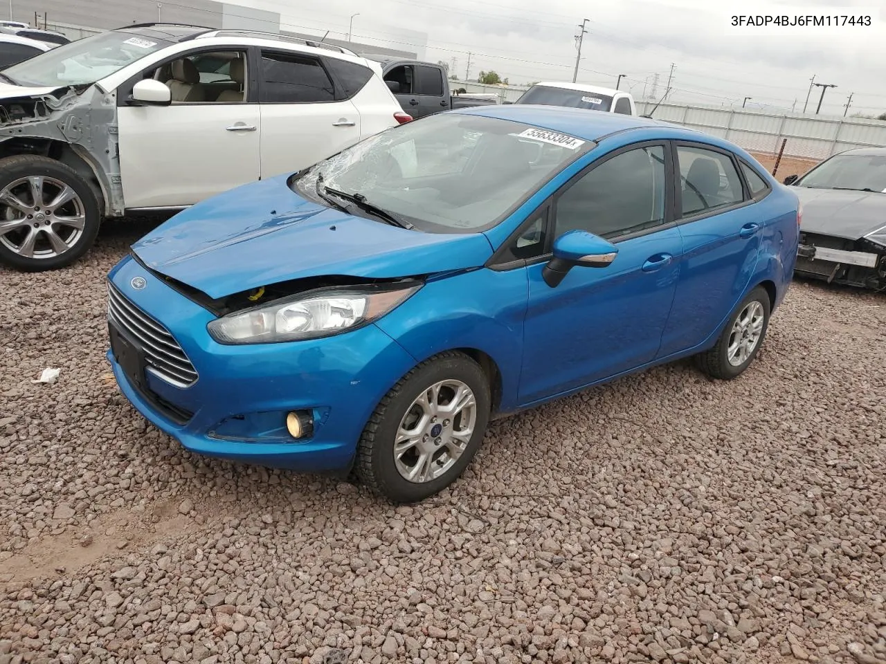 2015 Ford Fiesta Se VIN: 3FADP4BJ6FM117443 Lot: 55633304