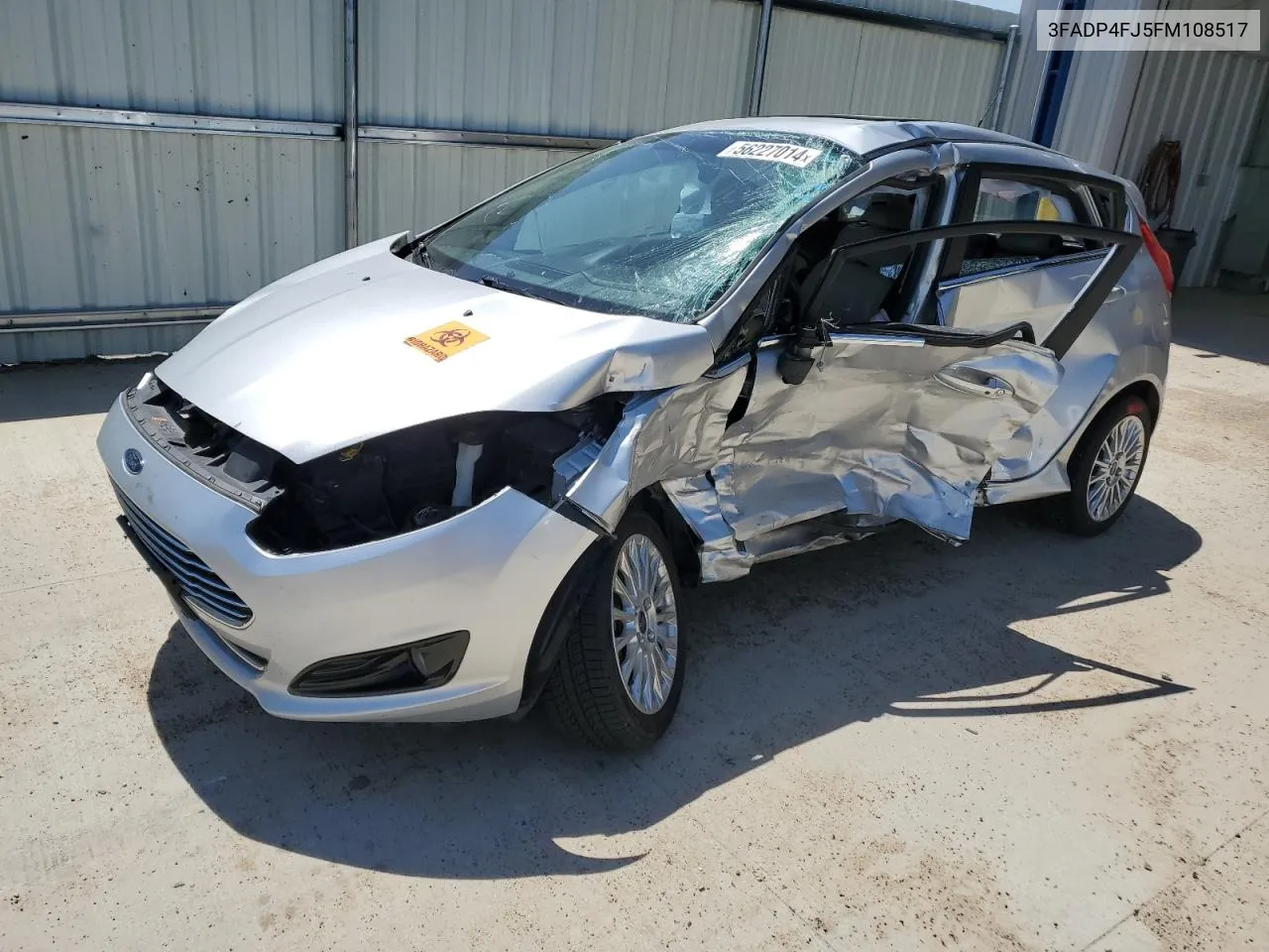 2015 Ford Fiesta Titanium VIN: 3FADP4FJ5FM108517 Lot: 56227014