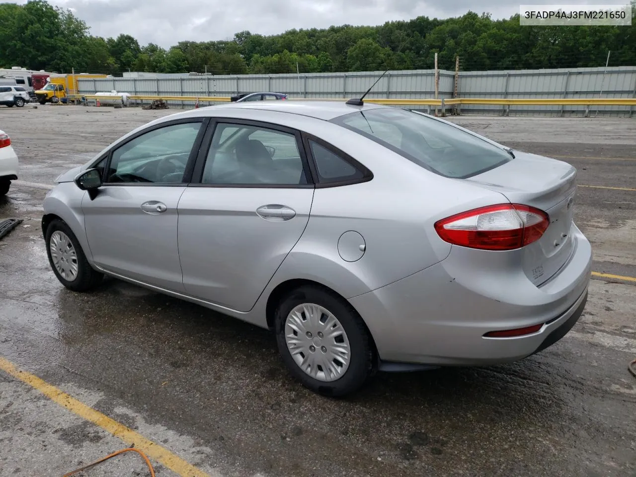 2015 Ford Fiesta S VIN: 3FADP4AJ3FM221650 Lot: 57213874