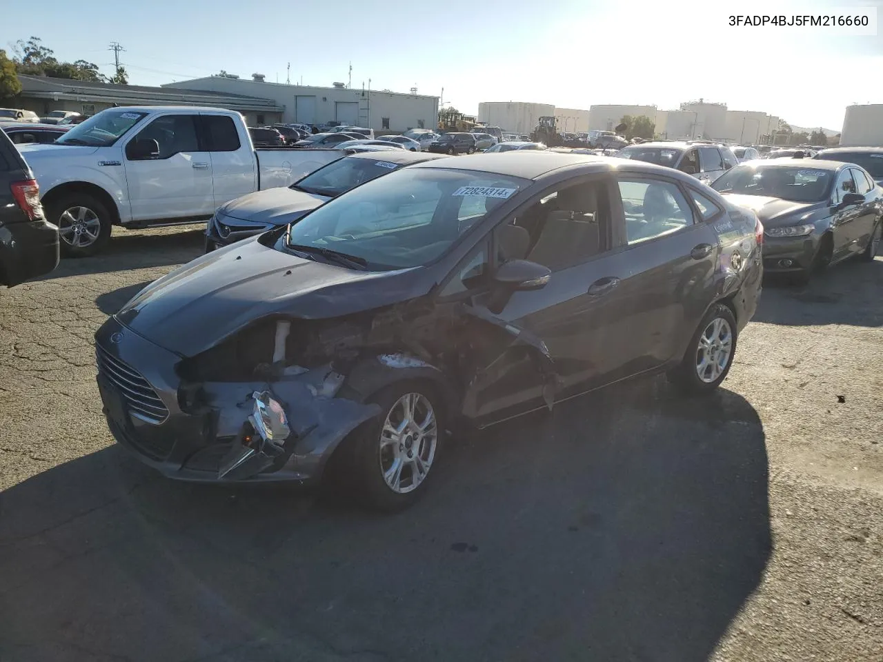 2015 Ford Fiesta Se VIN: 3FADP4BJ5FM216660 Lot: 72824314