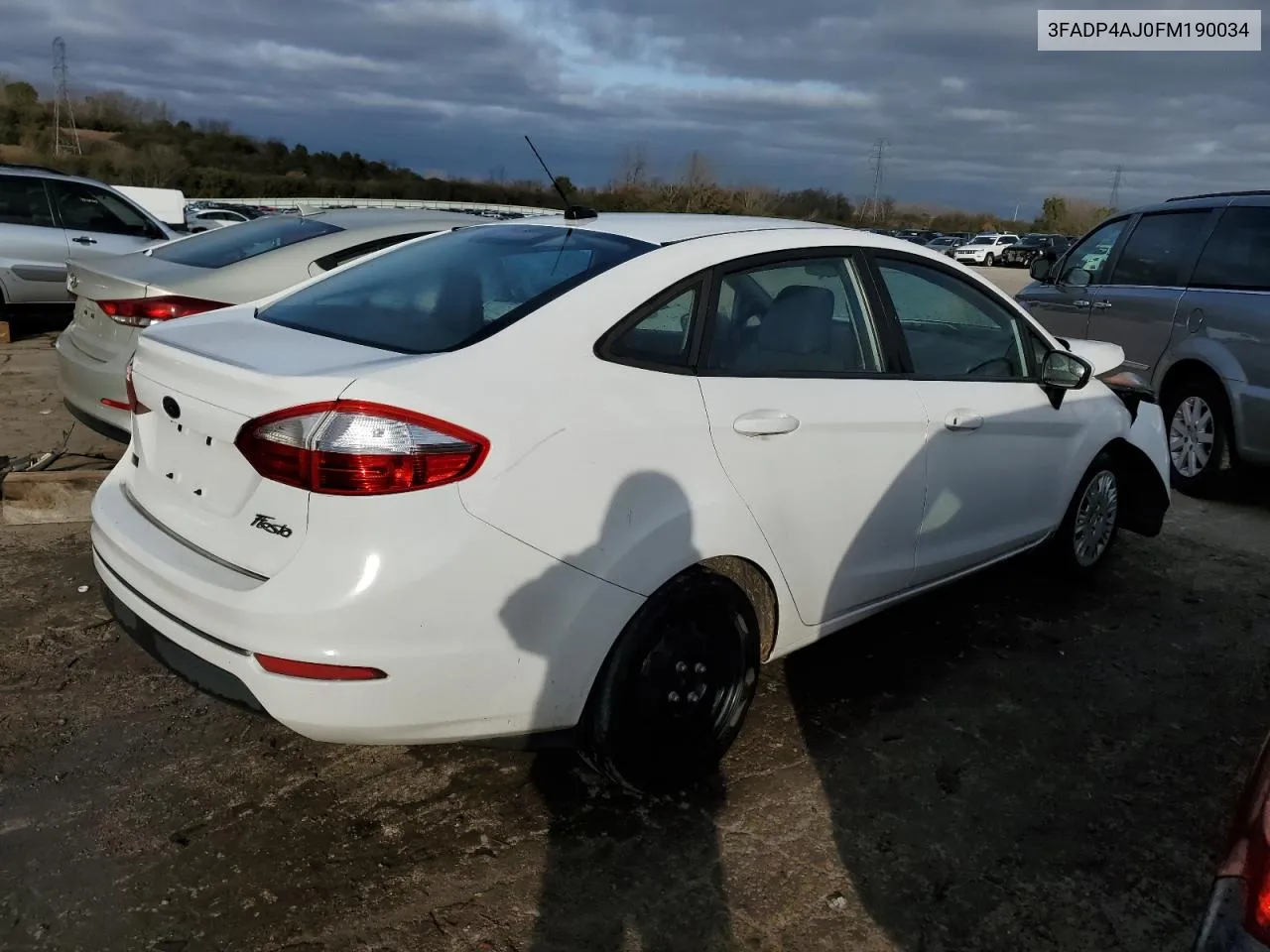 2015 Ford Fiesta S VIN: 3FADP4AJ0FM190034 Lot: 73714833