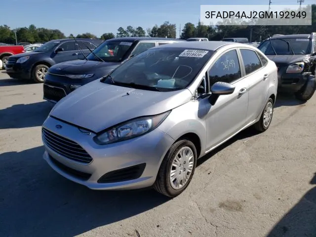 3FADP4AJ2GM192949 2016 Ford Fiesta S