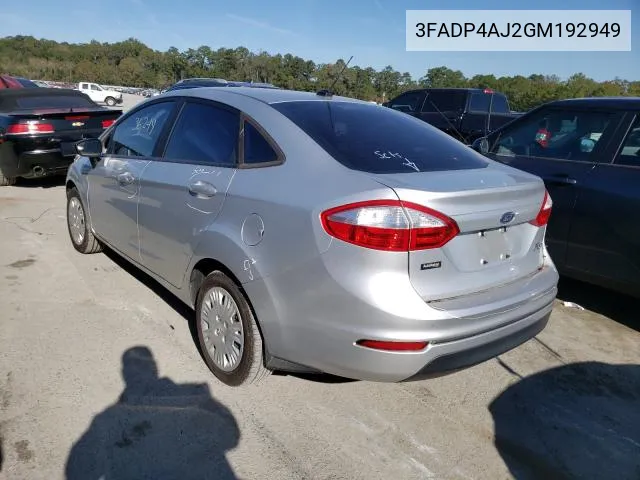 3FADP4AJ2GM192949 2016 Ford Fiesta S