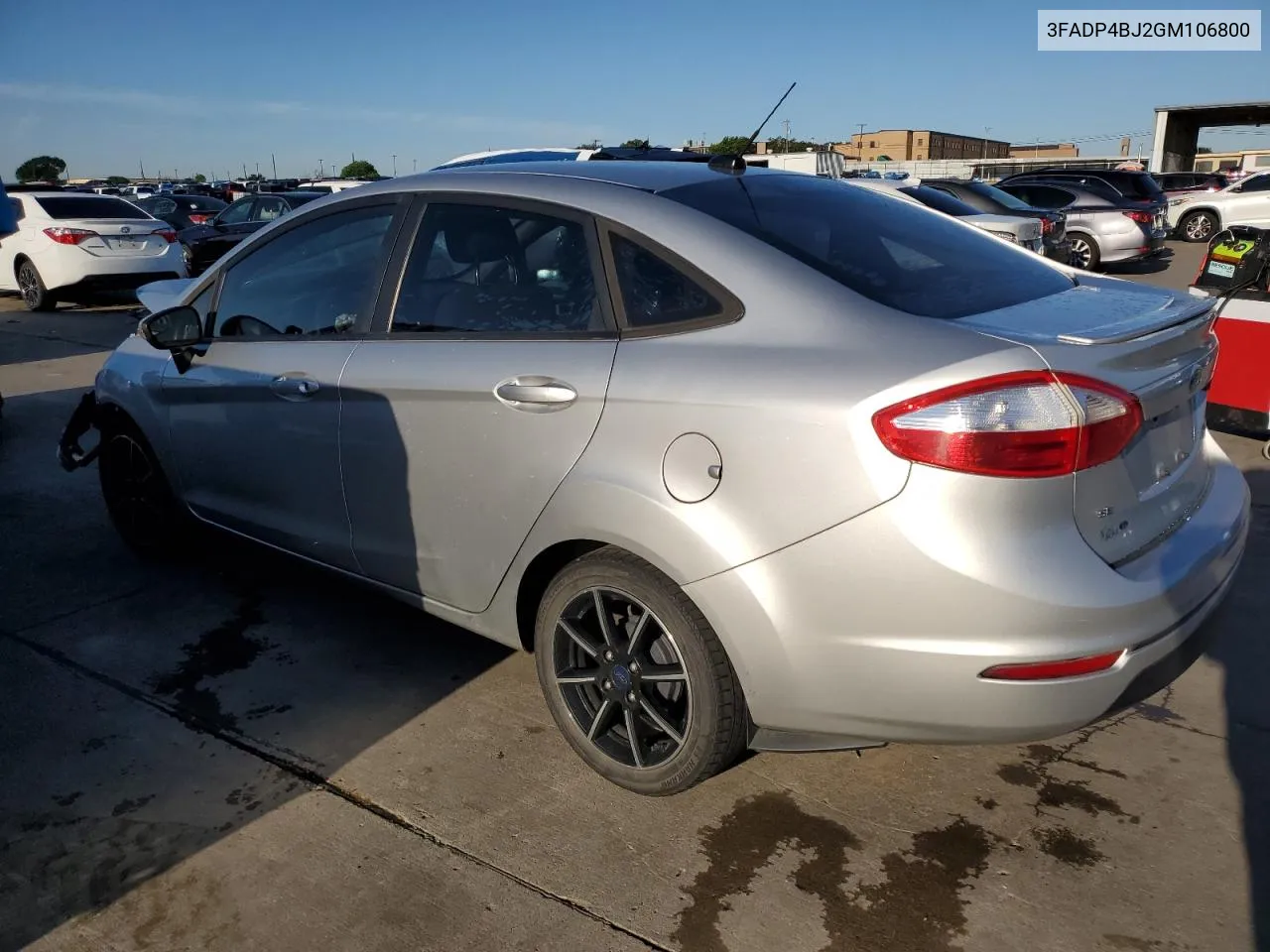 2016 Ford Fiesta Se VIN: 3FADP4BJ2GM106800 Lot: 51831824