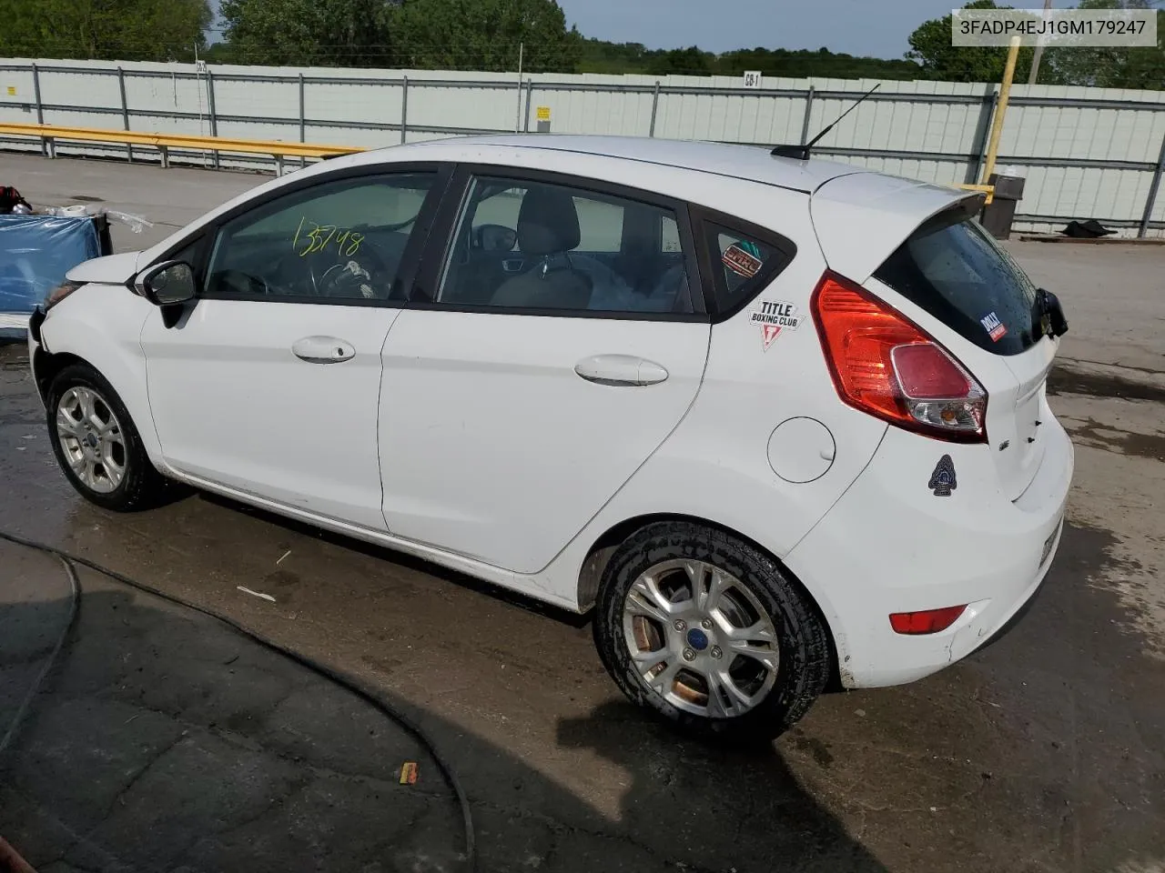 2016 Ford Fiesta Se VIN: 3FADP4EJ1GM179247 Lot: 52102664