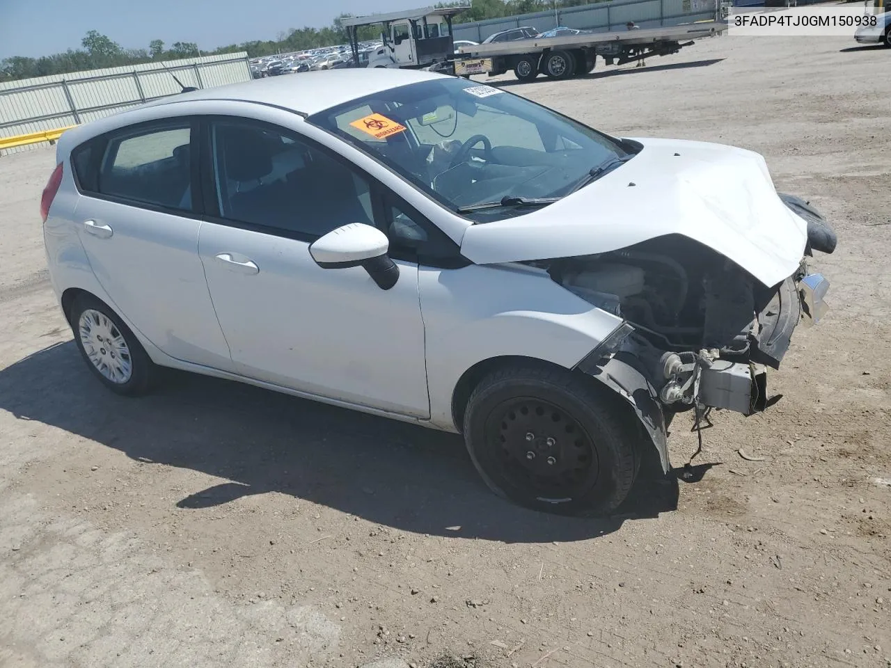 3FADP4TJ0GM150938 2016 Ford Fiesta S