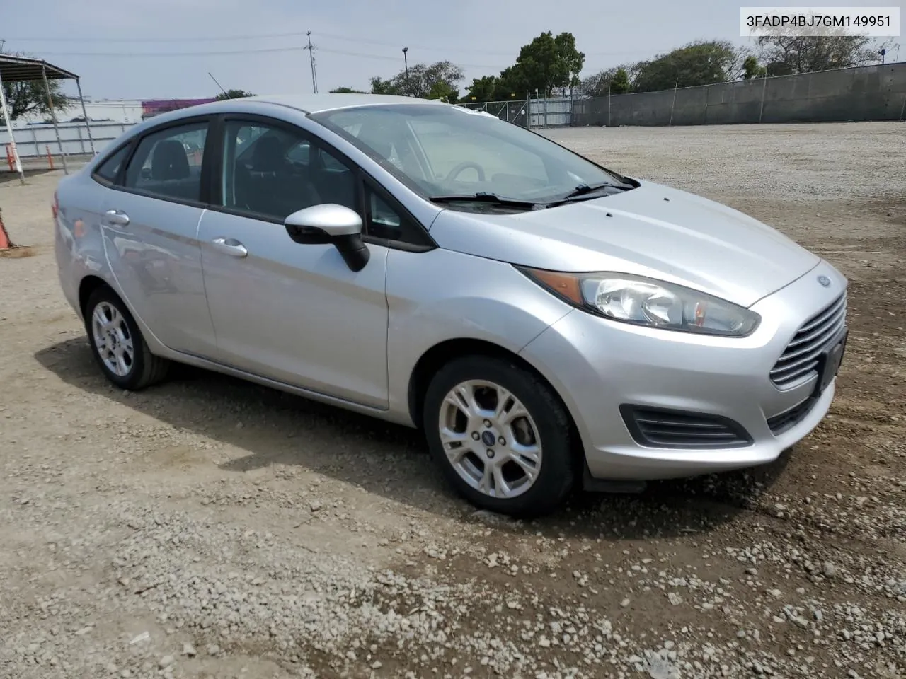 2016 Ford Fiesta Se VIN: 3FADP4BJ7GM149951 Lot: 52310854