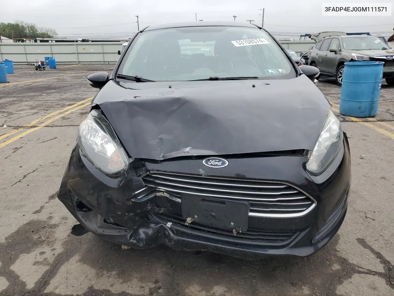 2016 Ford Fiesta Se VIN: 3FADP4EJ0GM111571 Lot: 53108574