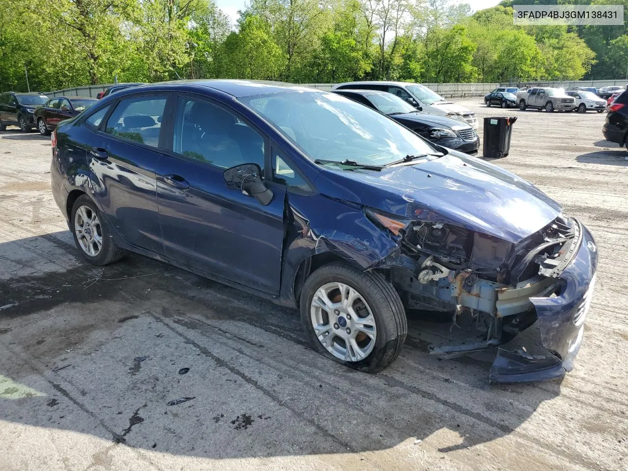 2016 Ford Fiesta Se VIN: 3FADP4BJ3GM138431 Lot: 53823814