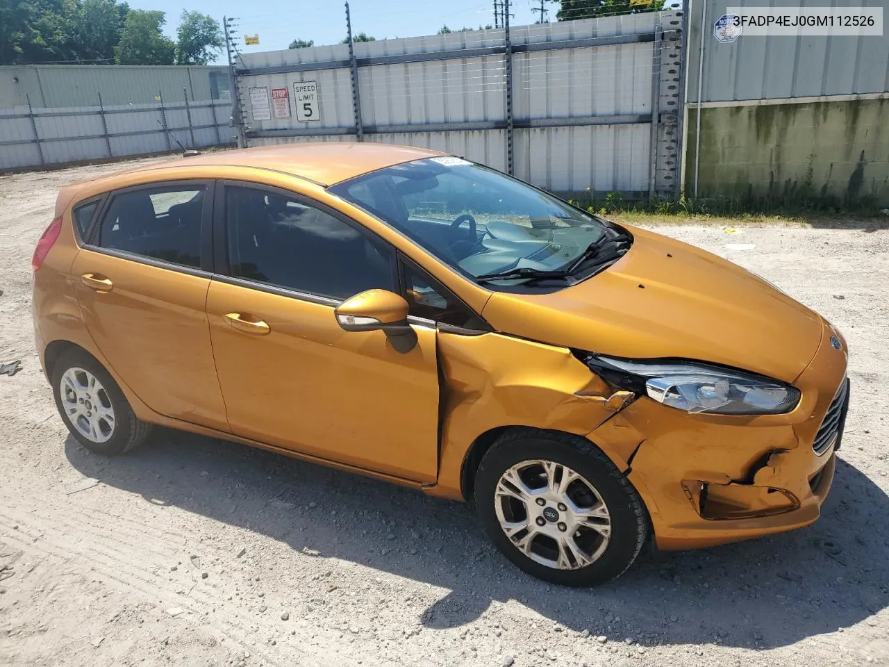 2016 Ford Fiesta Se VIN: 3FADP4EJ0GM112526 Lot: 55062814