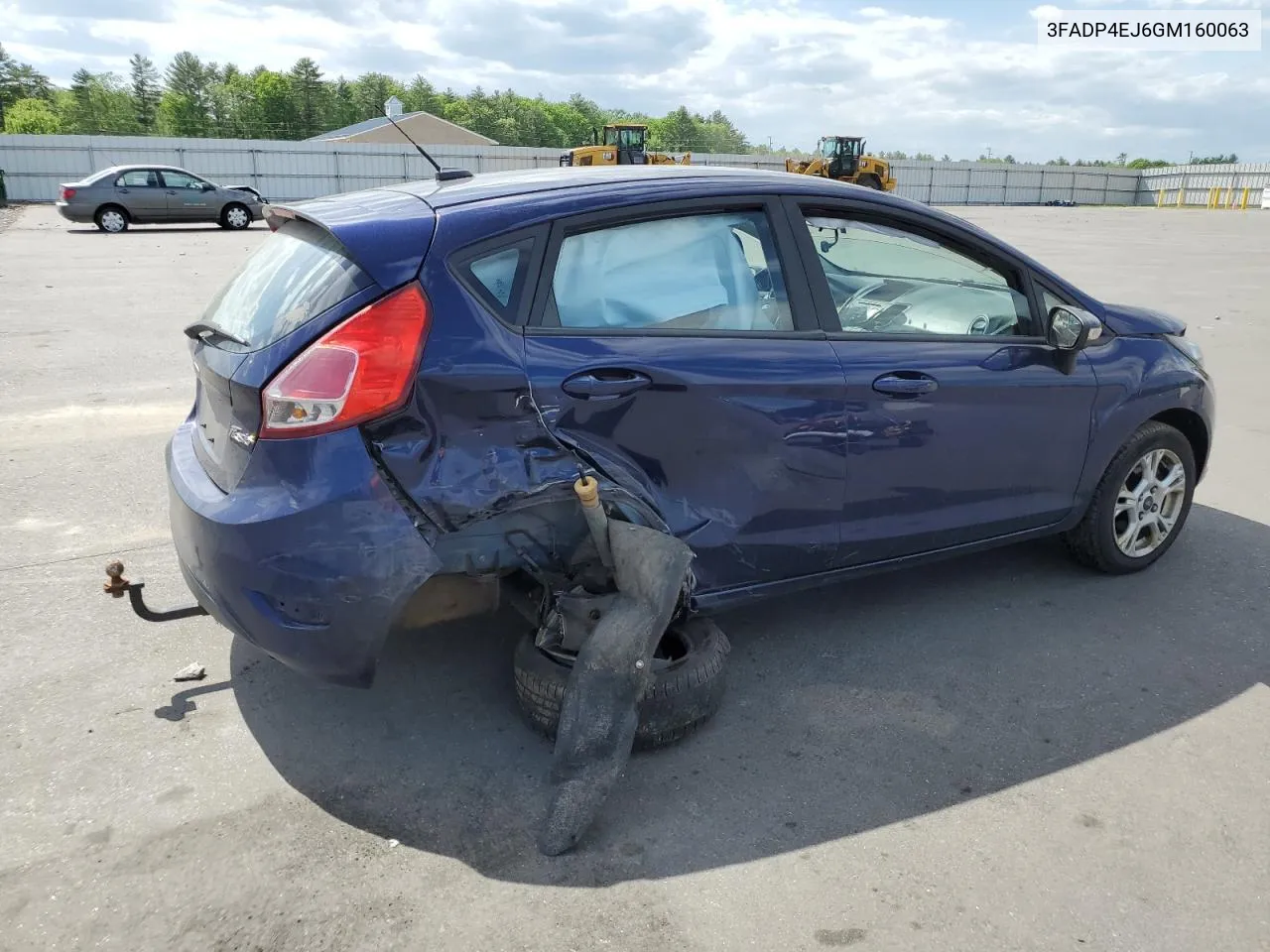 2016 Ford Fiesta Se VIN: 3FADP4EJ6GM160063 Lot: 56378024