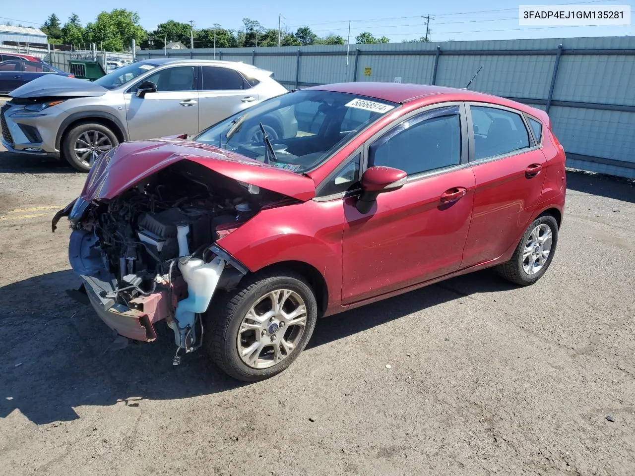 2016 Ford Fiesta Se VIN: 3FADP4EJ1GM135281 Lot: 56668514