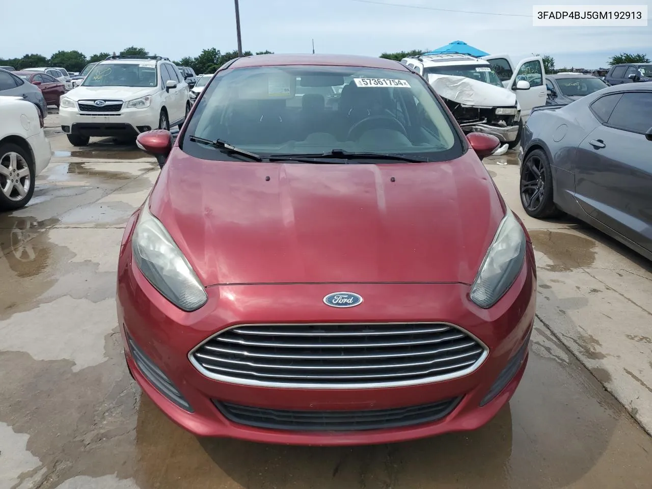 2016 Ford Fiesta Se VIN: 3FADP4BJ5GM192913 Lot: 57361754