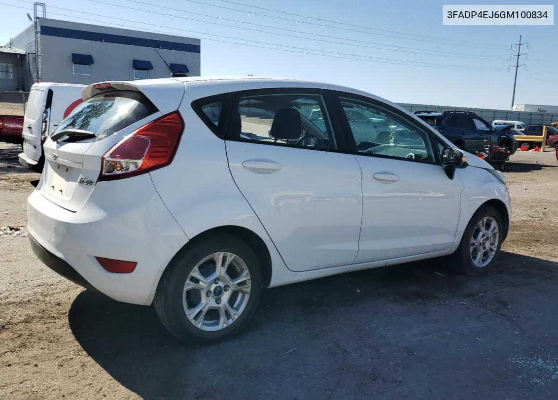 2016 Ford Fiesta Se VIN: 3FADP4EJ6GM100834 Lot: 58358494