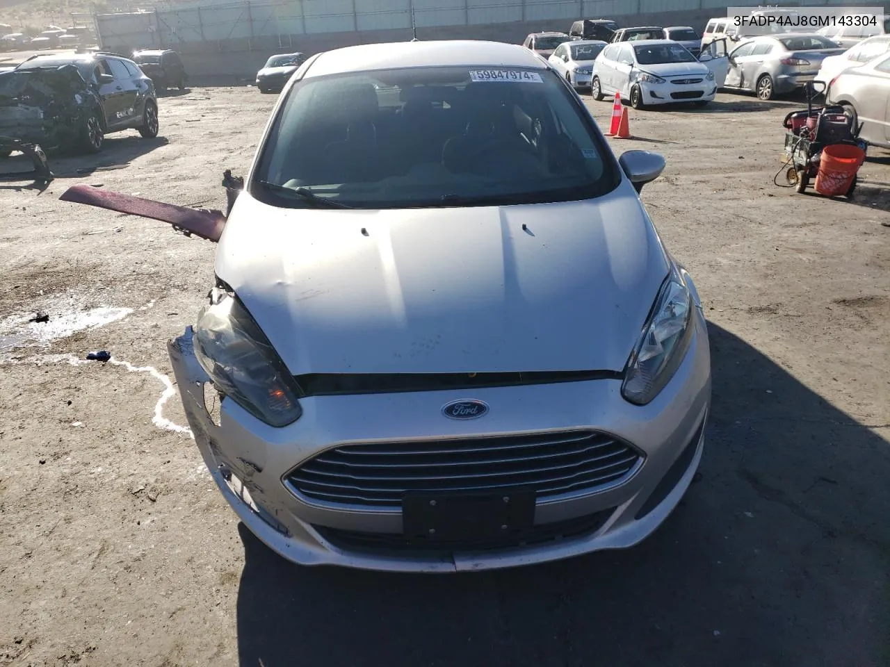 2016 Ford Fiesta S VIN: 3FADP4AJ8GM143304 Lot: 59847974