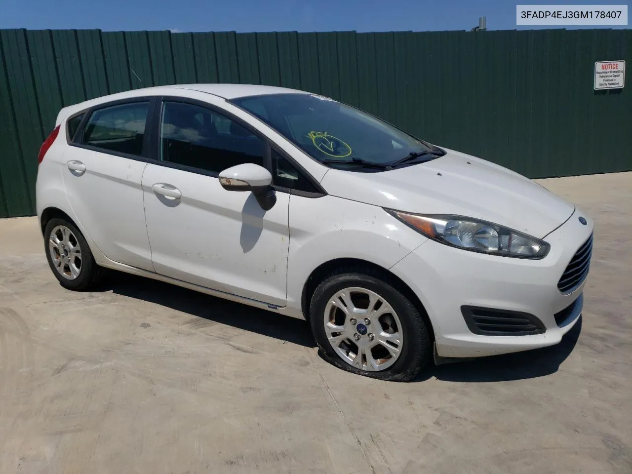 2016 Ford Fiesta Se VIN: 3FADP4EJ3GM178407 Lot: 60316194