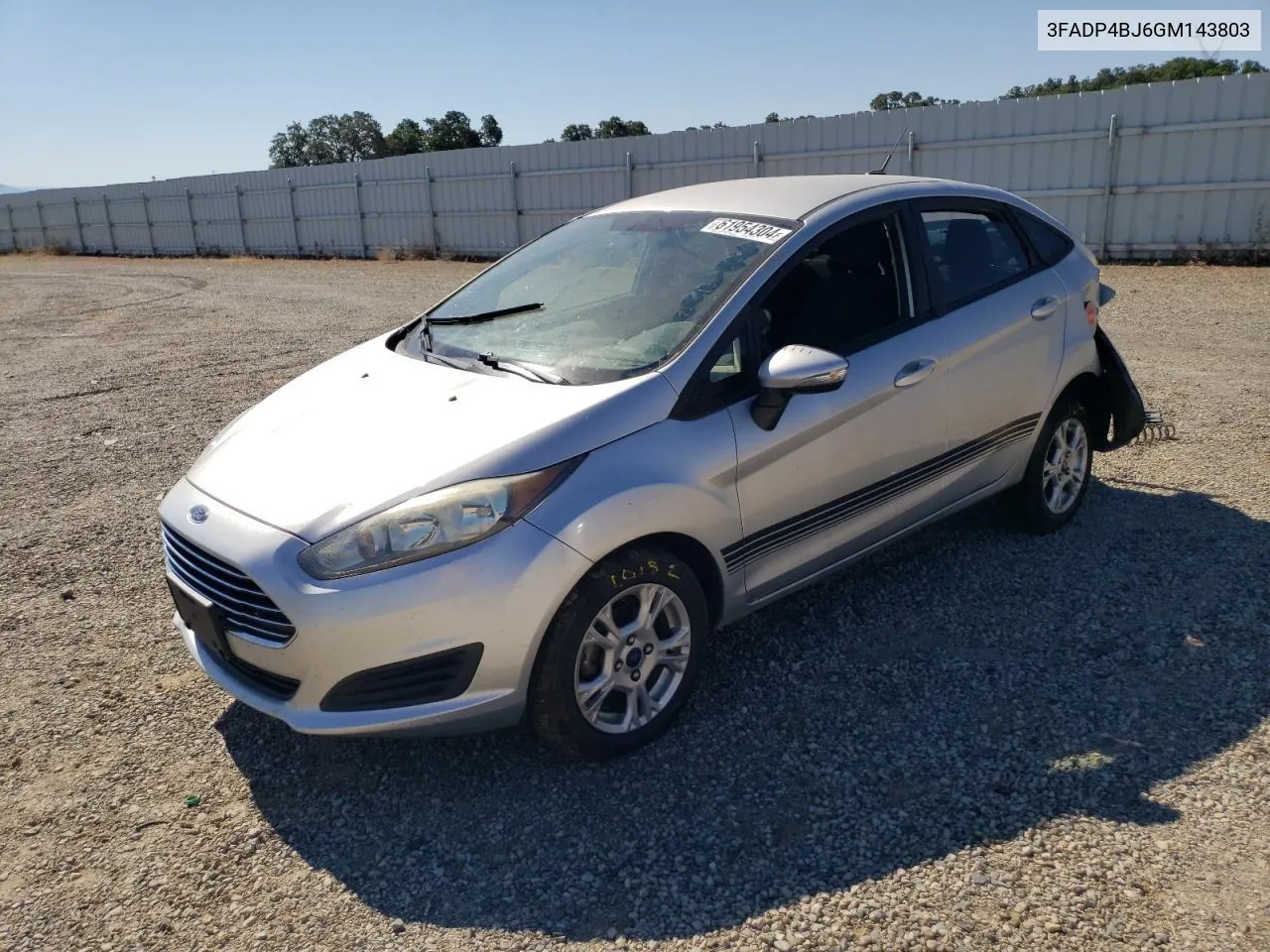 2016 Ford Fiesta Se VIN: 3FADP4BJ6GM143803 Lot: 61954304