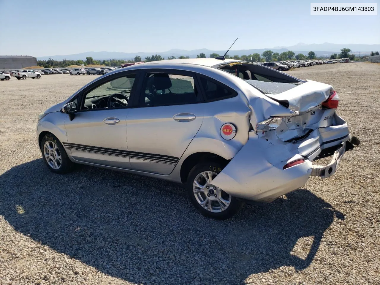 2016 Ford Fiesta Se VIN: 3FADP4BJ6GM143803 Lot: 61954304