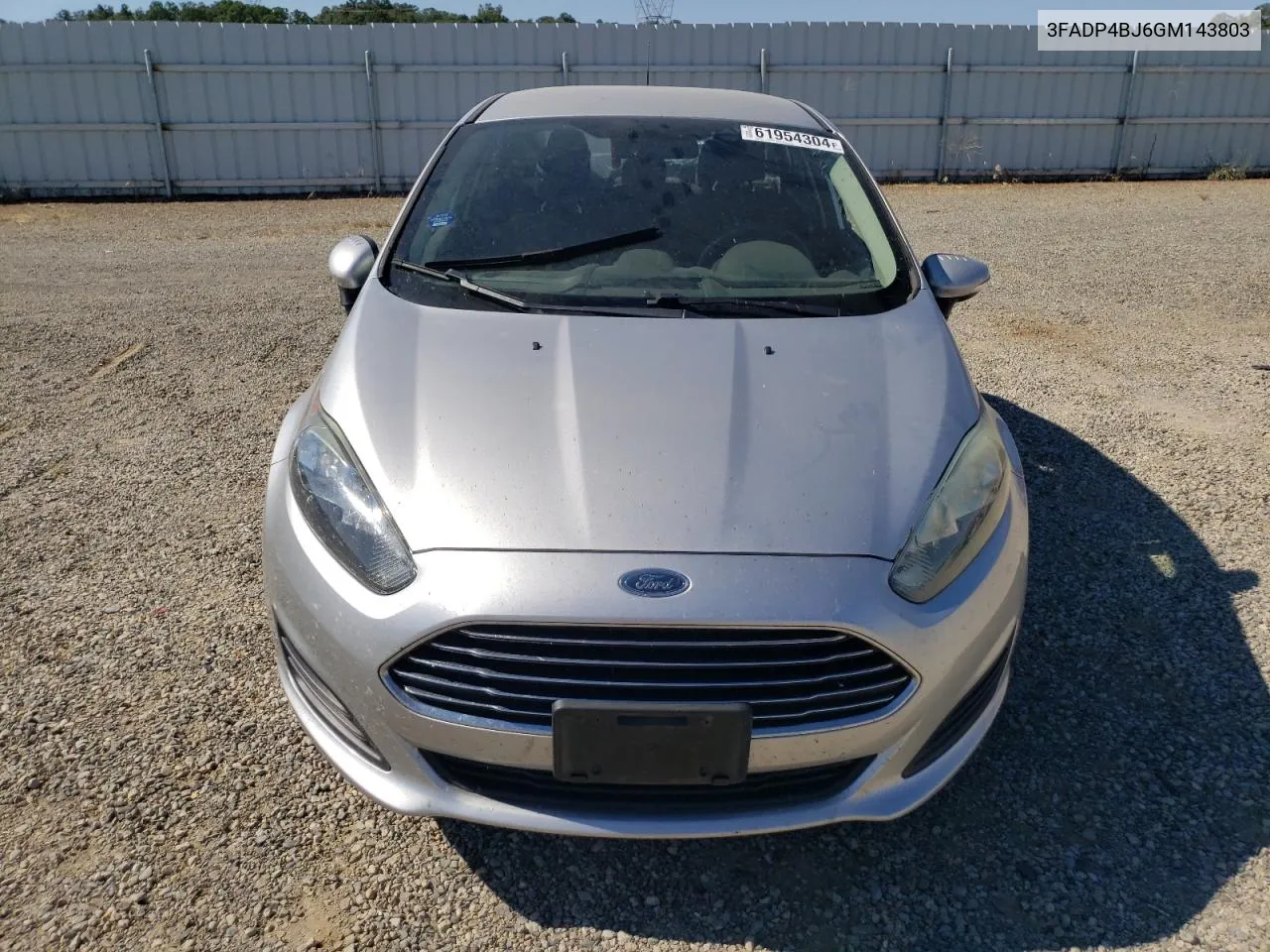 2016 Ford Fiesta Se VIN: 3FADP4BJ6GM143803 Lot: 61954304