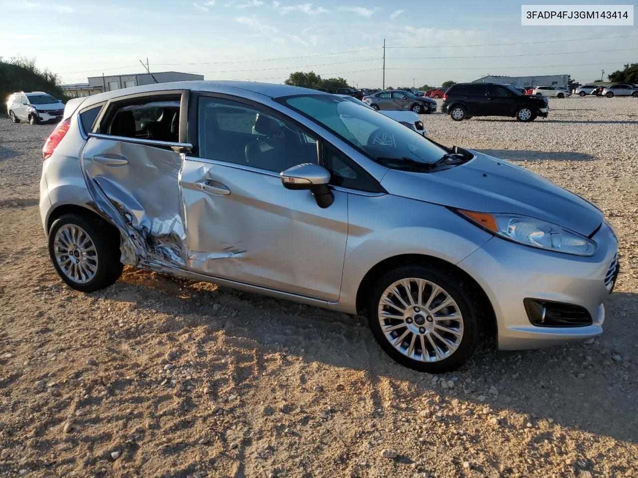 2016 Ford Fiesta Titanium VIN: 3FADP4FJ3GM143414 Lot: 62316004