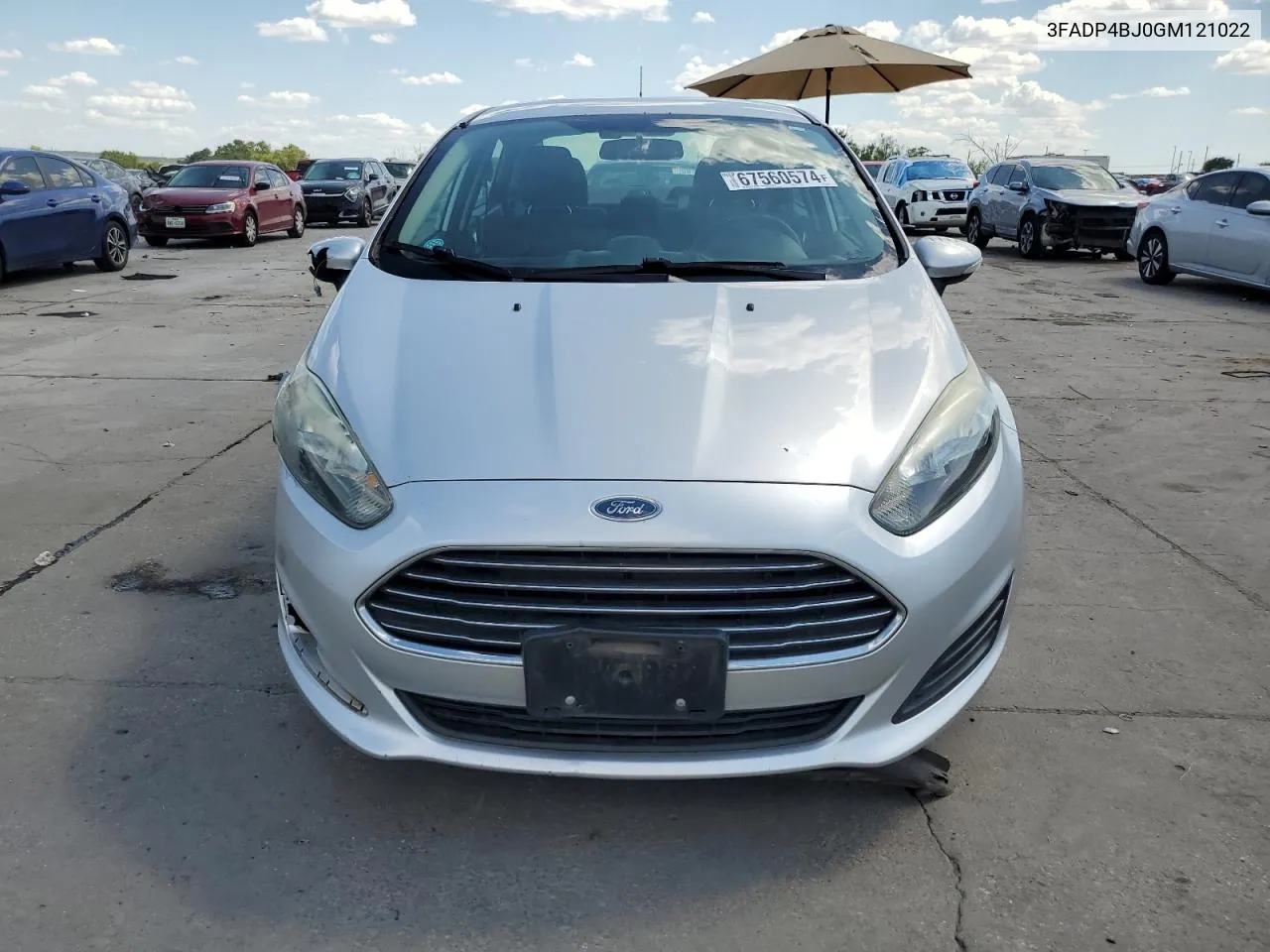 2016 Ford Fiesta Se VIN: 3FADP4BJ0GM121022 Lot: 67560574