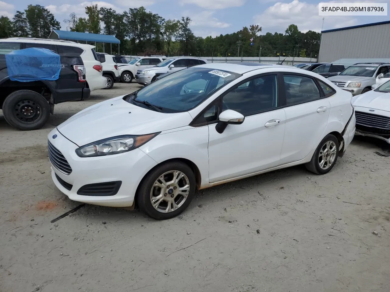 2016 Ford Fiesta Se VIN: 3FADP4BJ3GM187936 Lot: 68507374