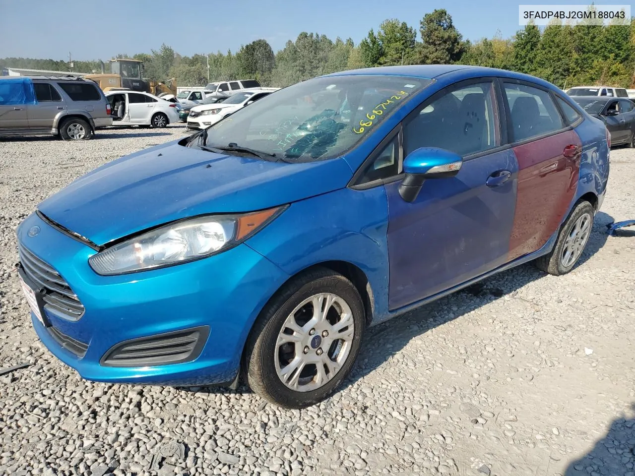 2016 Ford Fiesta Se VIN: 3FADP4BJ2GM188043 Lot: 68687424