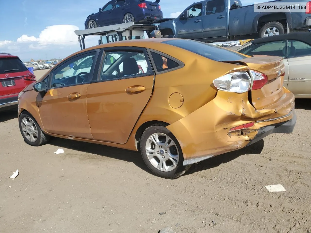 2016 Ford Fiesta Se VIN: 3FADP4BJ2GM141188 Lot: 69882534