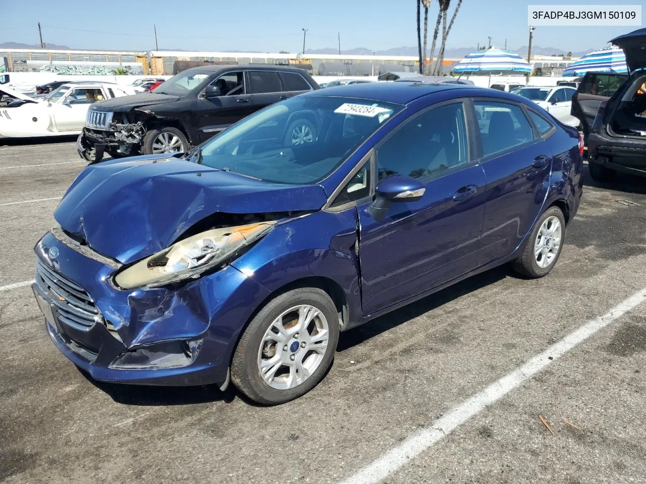 2016 Ford Fiesta Se VIN: 3FADP4BJ3GM150109 Lot: 72943284