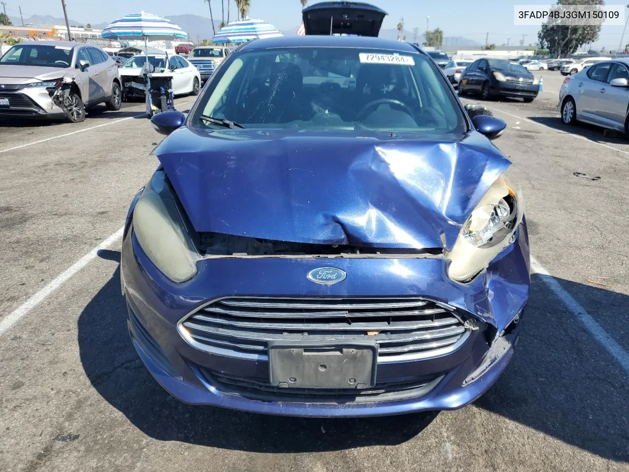 2016 Ford Fiesta Se VIN: 3FADP4BJ3GM150109 Lot: 72943284