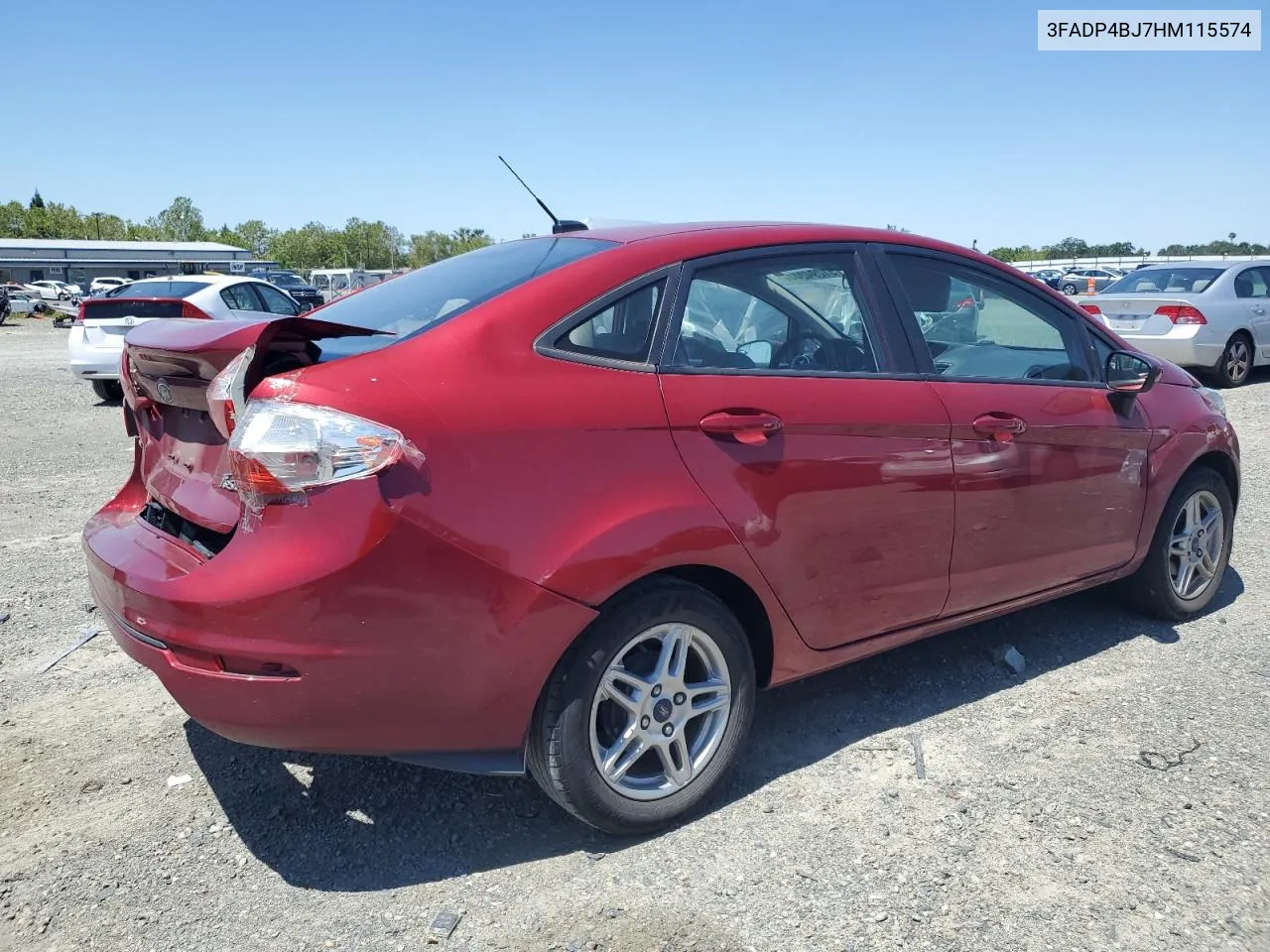 2017 Ford Fiesta Se VIN: 3FADP4BJ7HM115574 Lot: 51294244