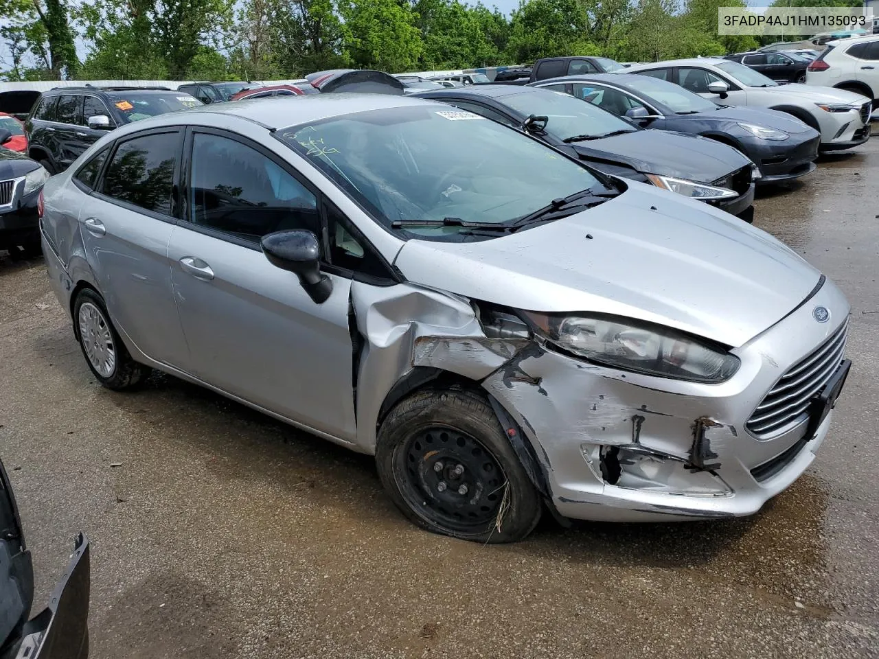 2017 Ford Fiesta S VIN: 3FADP4AJ1HM135093 Lot: 53752164