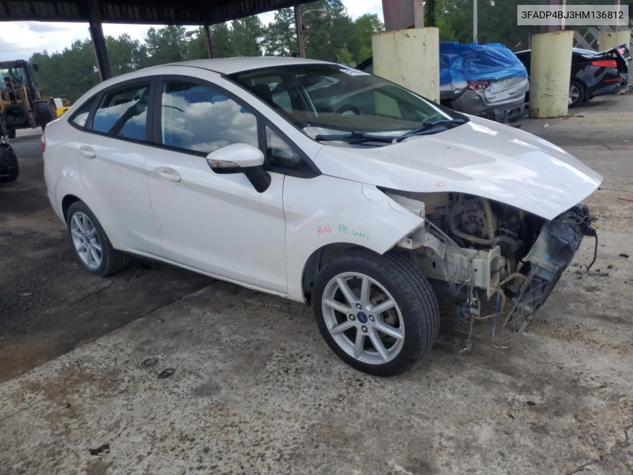 2017 Ford Fiesta Se VIN: 3FADP4BJ3HM136812 Lot: 54798884