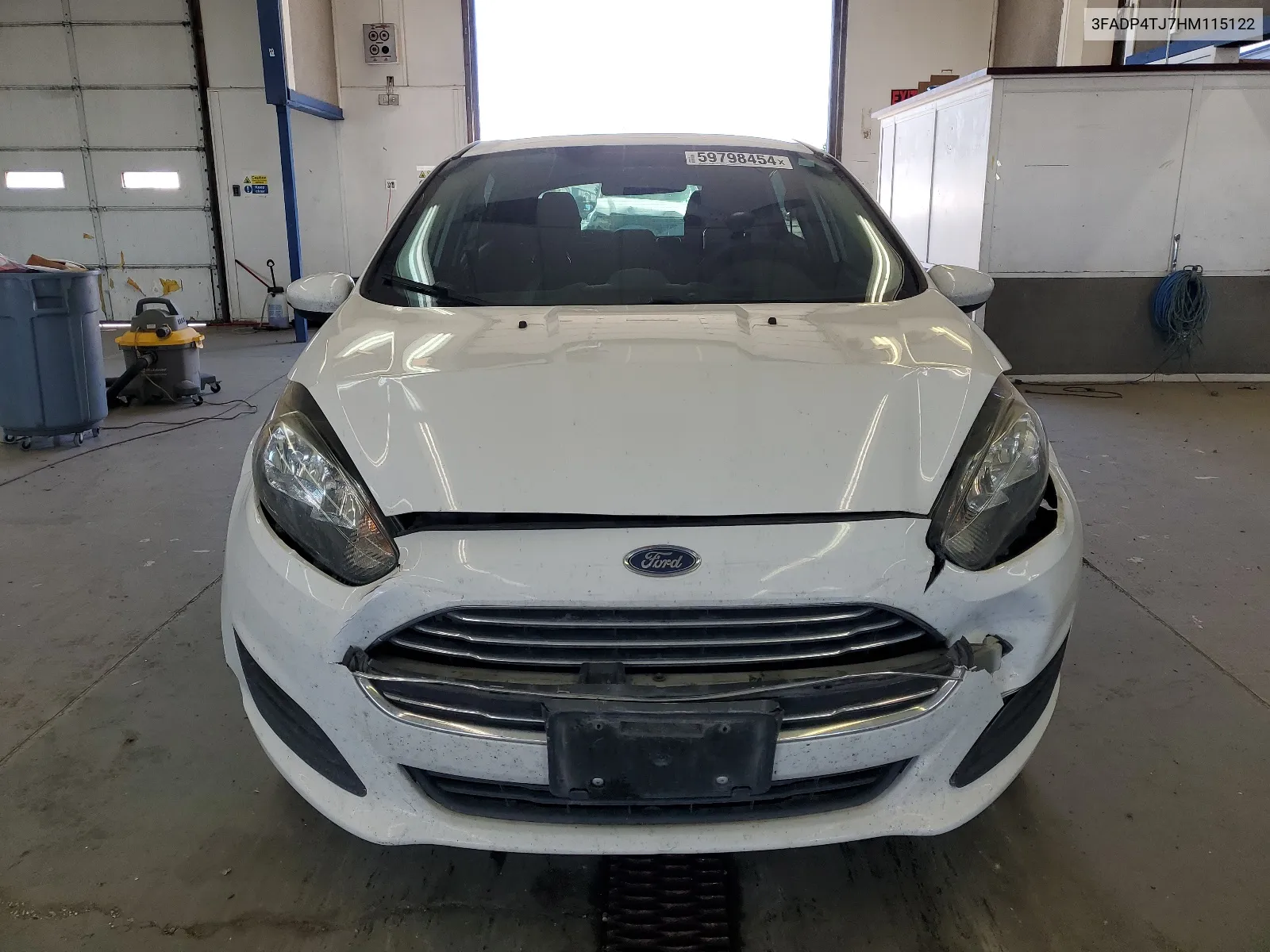 2017 Ford Fiesta S VIN: 3FADP4TJ7HM115122 Lot: 59798454